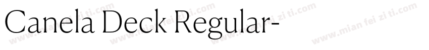 Canela Deck Regular字体转换
